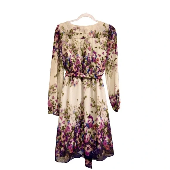 Jessica Simpson Long Sleeve Floral Dress - Picture 2 of 7